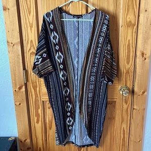Tribal print kimono.